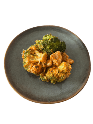 Rode curry met broccoli Kip rode curry