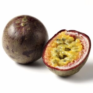 a whole and a half passion fruit Passievrucht
