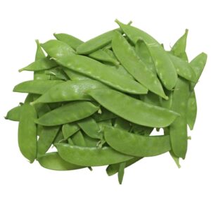 Unshelled sugar peas isolated on white background Peultjes
